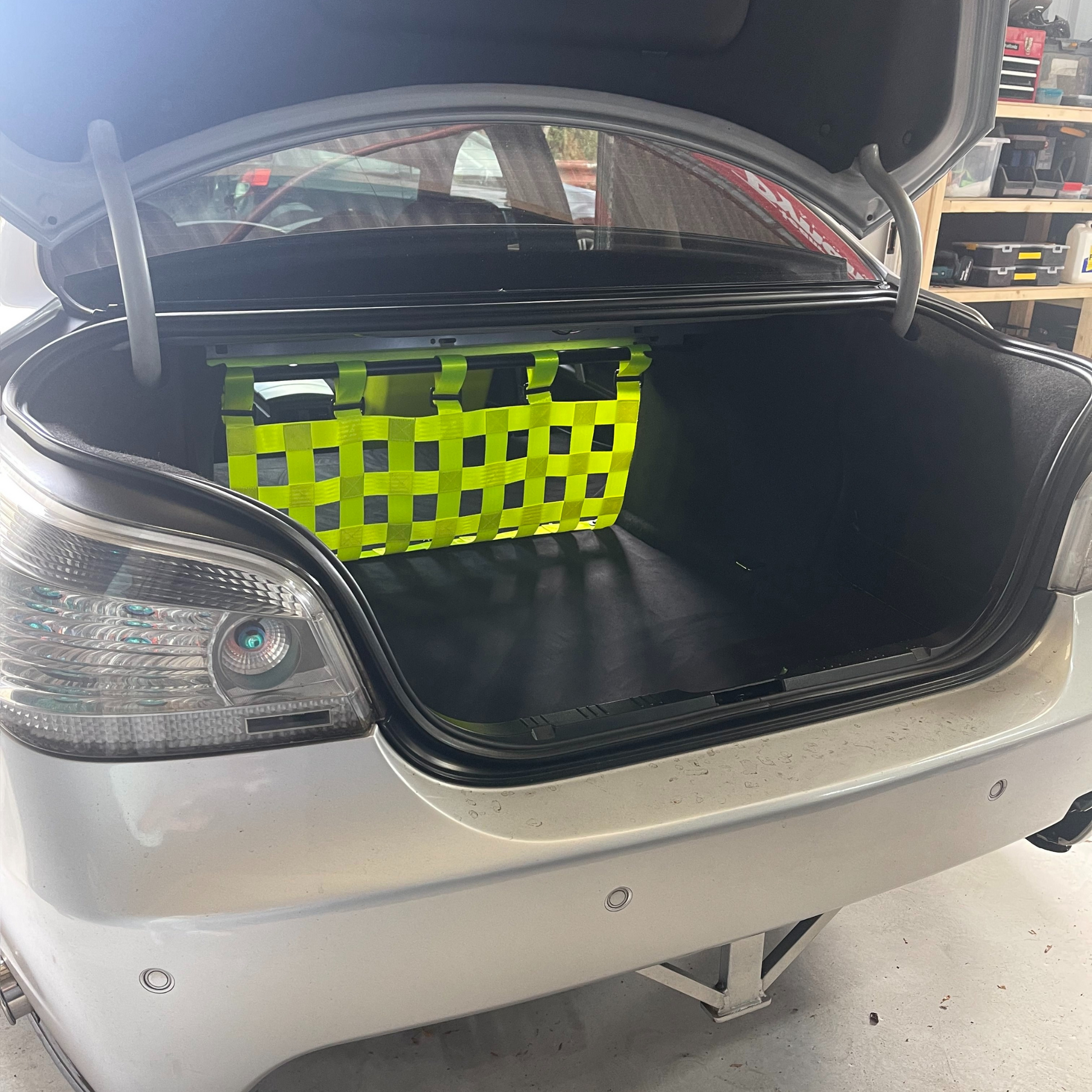 BMW 5 Series E60 M5 Strut bar and Cargo net - AR DESIGNS UK