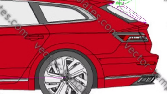 VW Arteon Estate Spoiler Kit By MGC Modifications