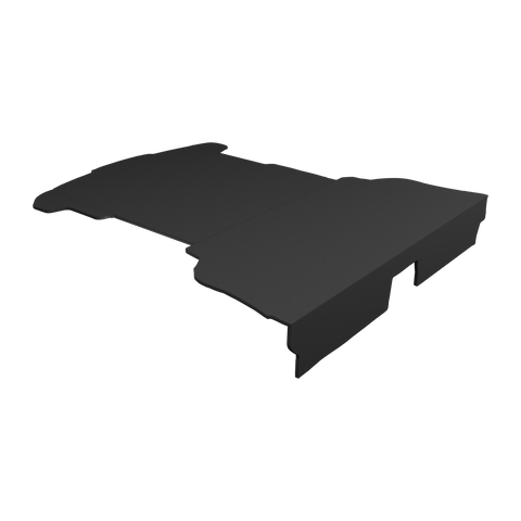 Alfa Romeo Brera rear seat delete kit in Black OEM Carpet, front three-quarter view, transparent background