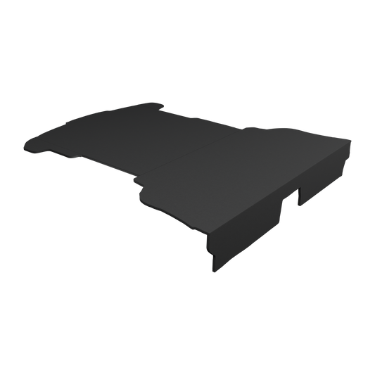 Alfa Romeo Brera rear seat delete kit in Black OEM Carpet, front three-quarter view, transparent background