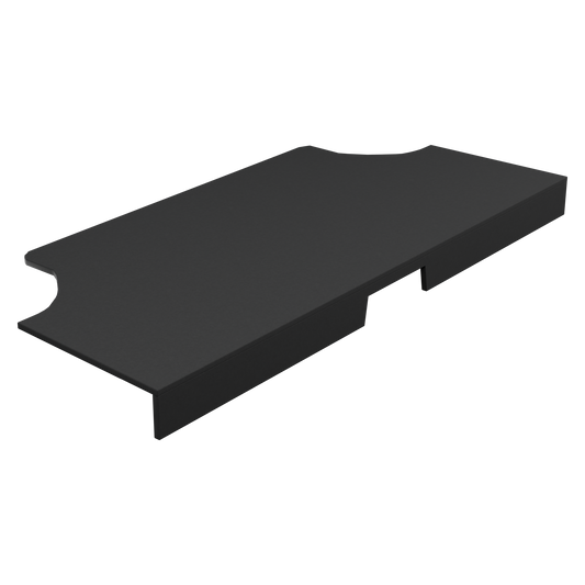 BMW 3 Series E92 Rear seat delete in Black OEM Carpet, enlarged view, transparent background