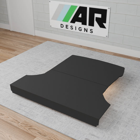 BMW M140i 3 Door rear seat delete kit in black OEM carpet