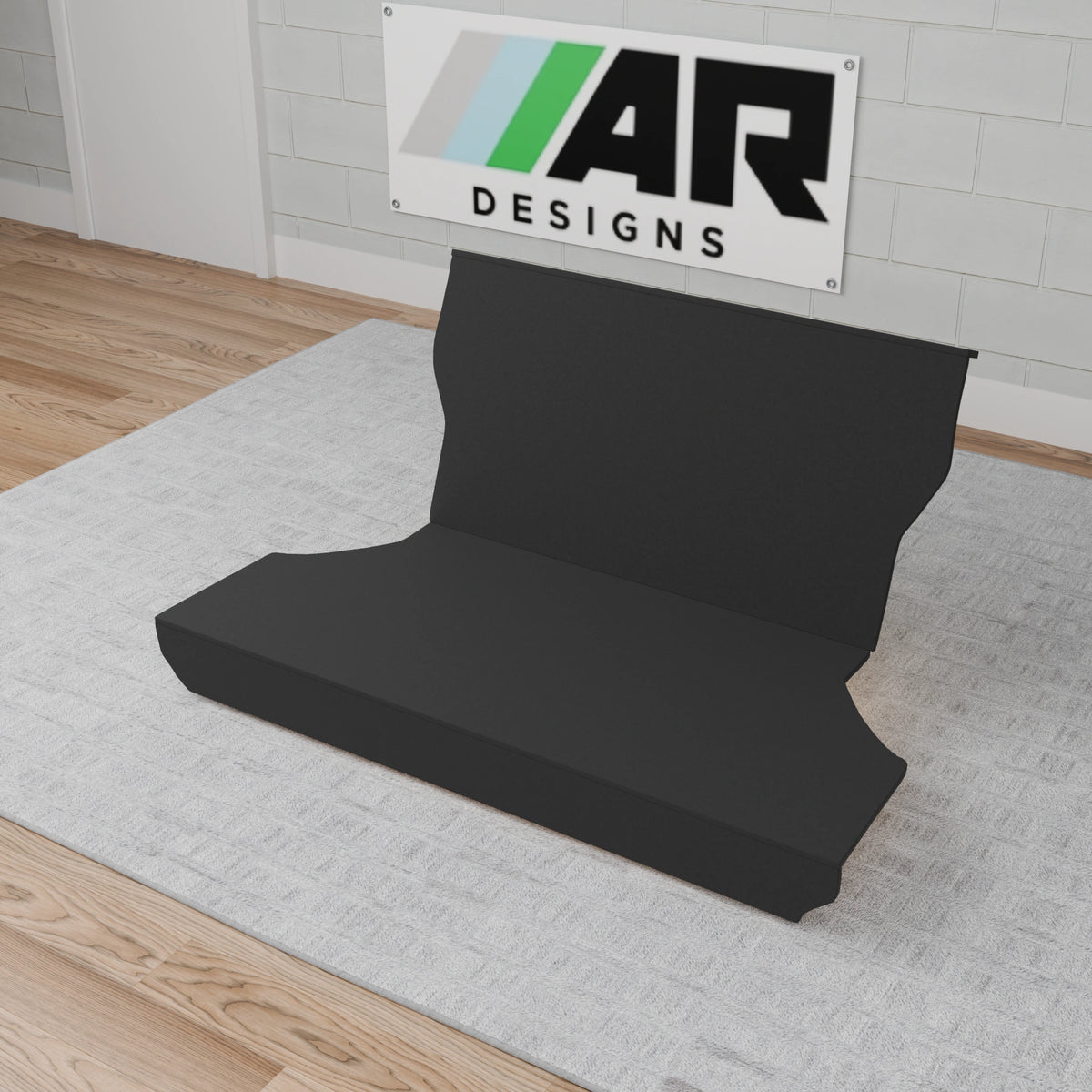 BMW M2 - Angled Close Off rear seat delete kit in black OEM carpet