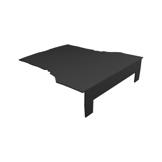 Skoda Fabia VRS Mk1 Rear seat delete in Black OEM Carpet, transparent background