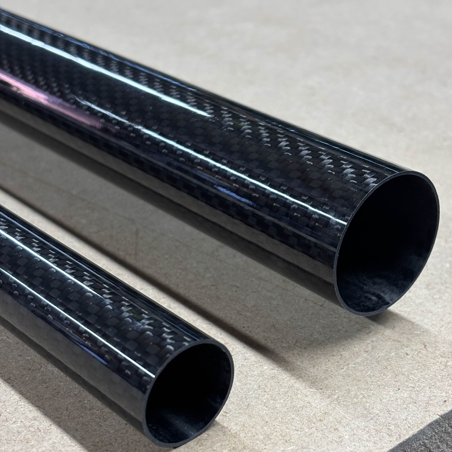 Genuine carbon fibre tubes